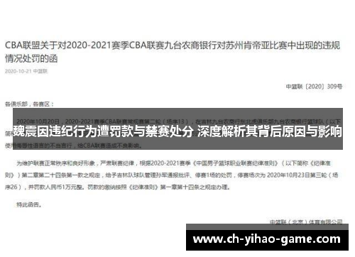 魏震因违纪行为遭罚款与禁赛处分 深度解析其背后原因与影响
